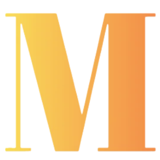 Ein goldenes M, der für das Icon und Logo von webdesign.mahmoud-khalil.de steht.